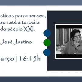 Maria José Justino palestra sobre artes plásticas paranaenses