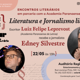 Edney Silvestre fala com a Academia Paranaense de Letras sobre jornalismo e literatura