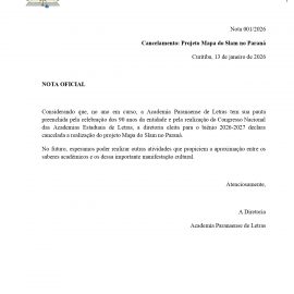 Nota: cancelamento do projeto Mapa do Slam