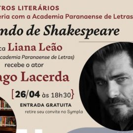 Liana Leão, Shakespeare e Thiago Lacerda estrelam evento da APL no Solar do Rosário