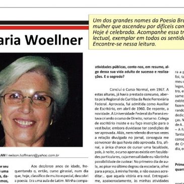Jornal gaúcho entrevista Adélia Maria Woellner